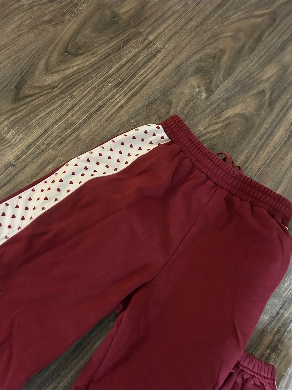 Shop fancy Valentine’s Day collection  Heart cuffed sweatpants 
(x small/ small)